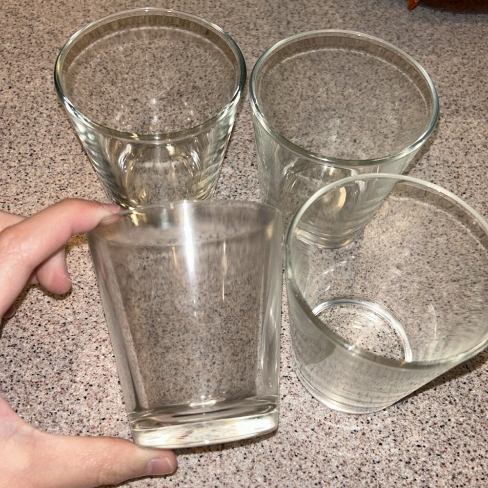 Four water bottles